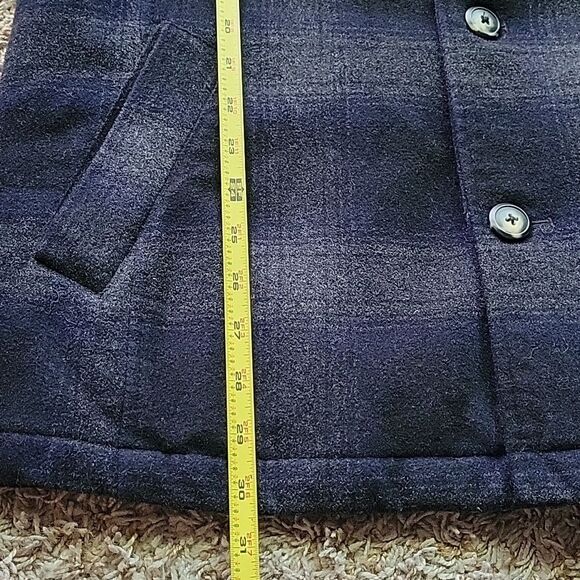 Utex Wool Blend Men's Plaid Coat Jacket Size M - Picture 12 of 15